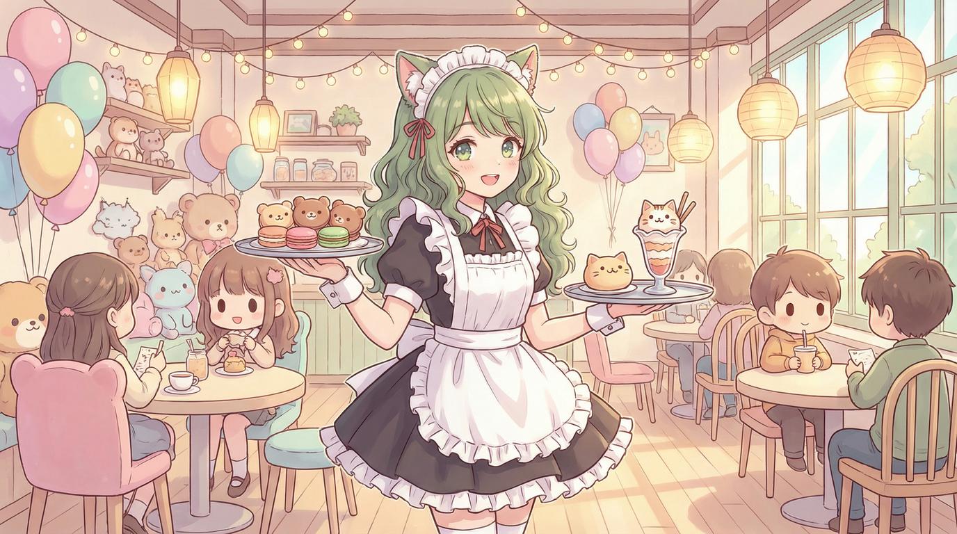 蘑菇视频猫咖女仆cosplay视频